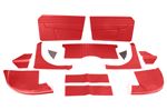 Triumph TR4 Part Interior Trim Kit - Matador Red Vinyl with White Piping - RF4183REDMPC